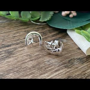 Moon and Star Earrings